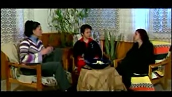 Nighttime Turkish Threesome With Kissing And Tits